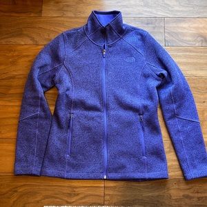 North Face Zip Up Sweatshirt/Sweater - Medium - Purple